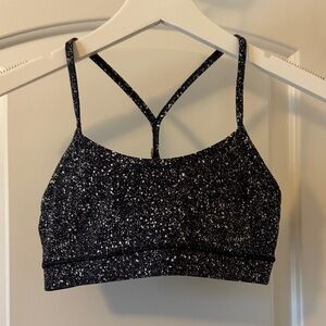 Lululemon Athletica Black and White Patterned Sports Bra